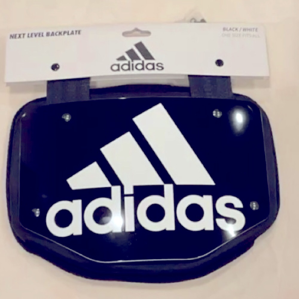 Genuine New Adidas Protective Football BackPlate Pad Black/White One Size